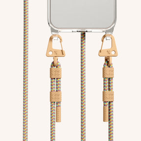 Handykette mit Karabinerband in Clear + Palm Springs