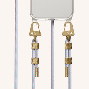 Handykette mit Karabinerband in Clear + Vibrant Pastel