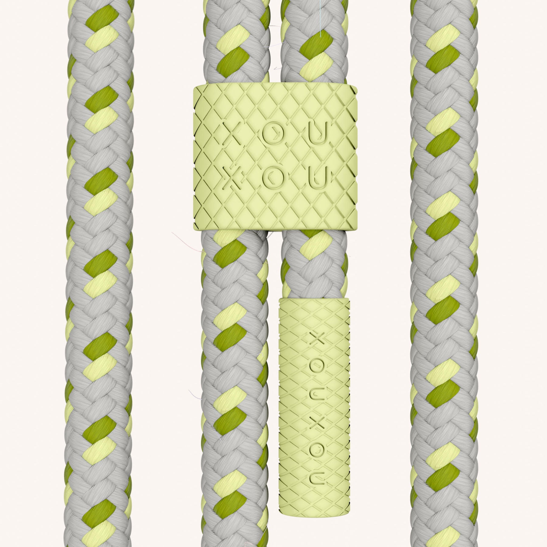 Handykette mit Karabinerband in Sunny Lime Clear + Spotted Y2K
