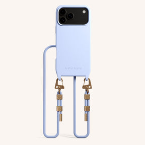 Handykette mit Karabinerband in Baby Blau