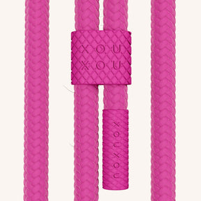 Cordon de téléphone avec corde en Baby Blue + Power Pink