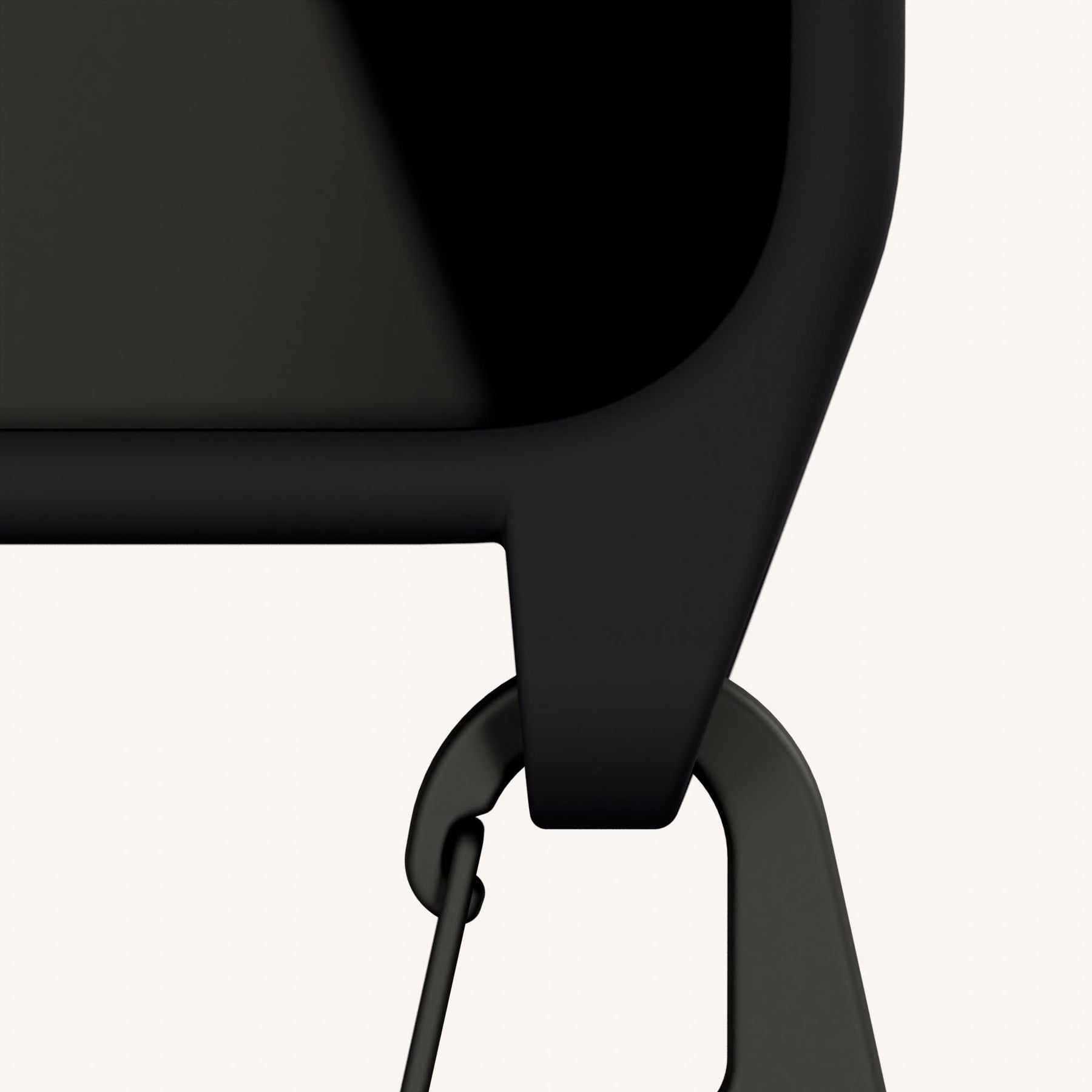 Handykette mit Karabinerband in Schwarz