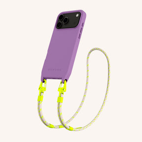 Cordon de téléphone avec corde à mousqueton en Lavender + Neon Camouflage