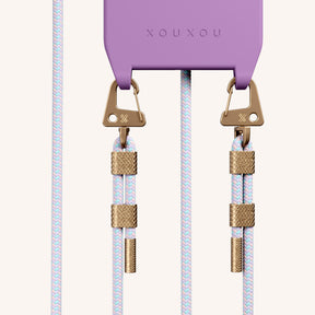 Handykette mit Karabinerband in Lavendel + Vibrant Pastel