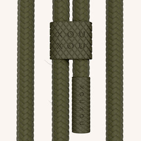 Phone Necklace with Carabiner Rope in Moss