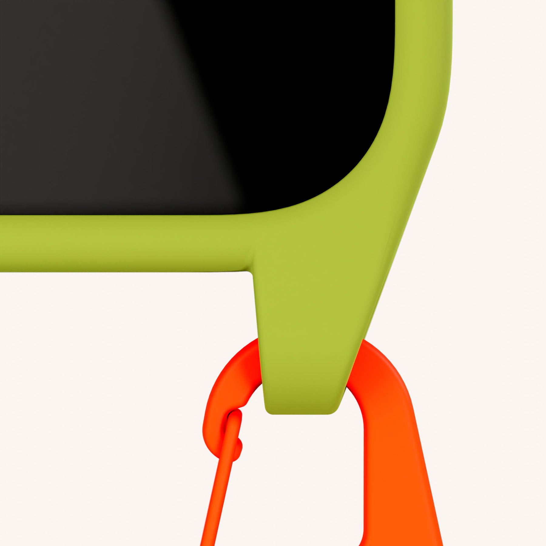 Handykette mit Karabinerband in Olive + Orange Camouflage