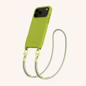 Handykette mit Karabinerband in Olive + Spotted Y2K