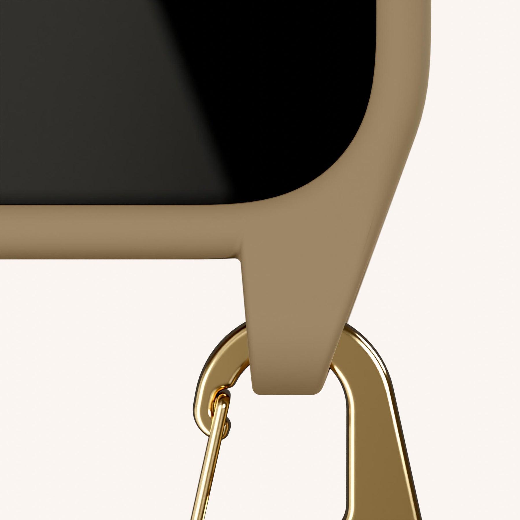 Handykette mit Karabinerband in Taupe