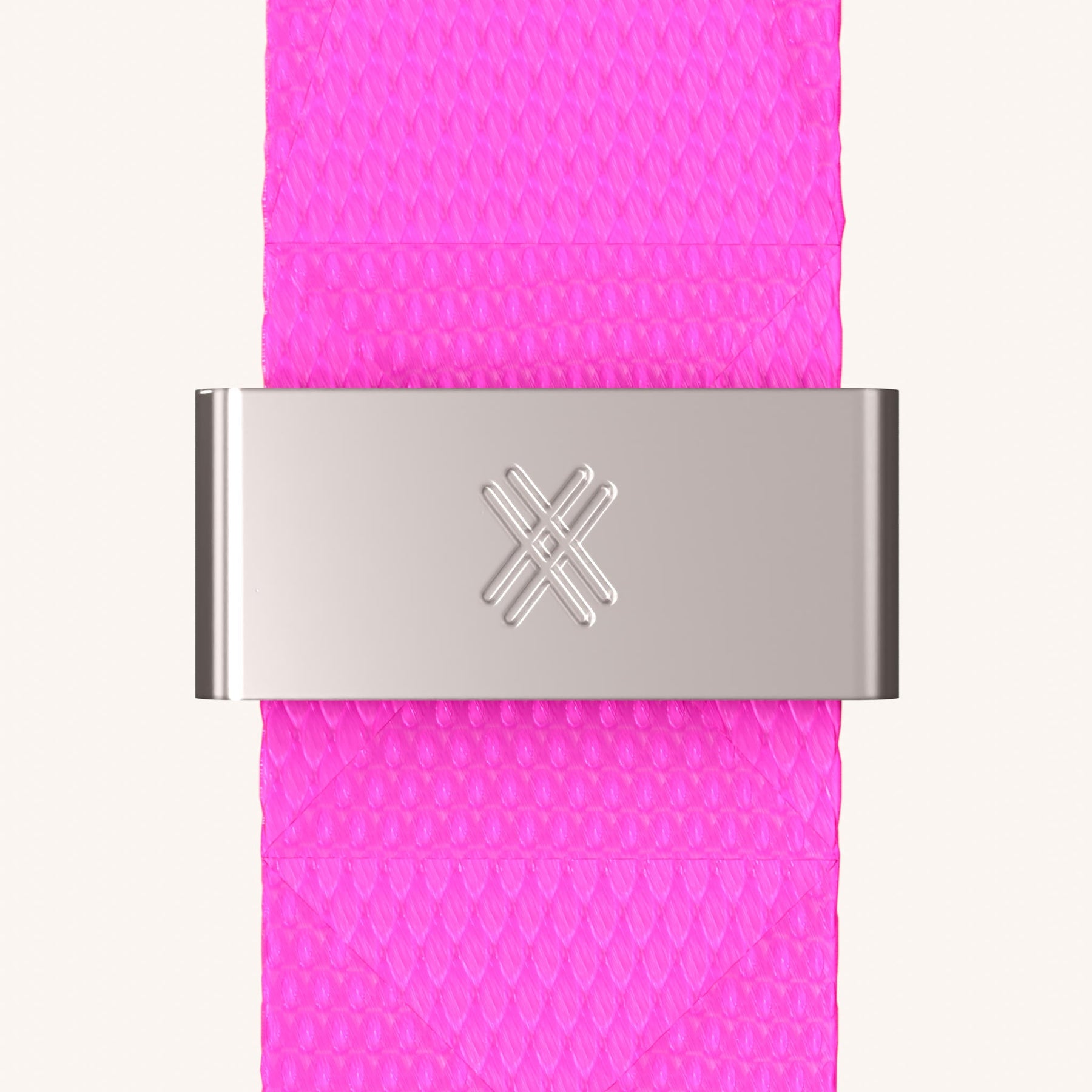 Phone Necklace with Lanyard in Black + Neon Pink