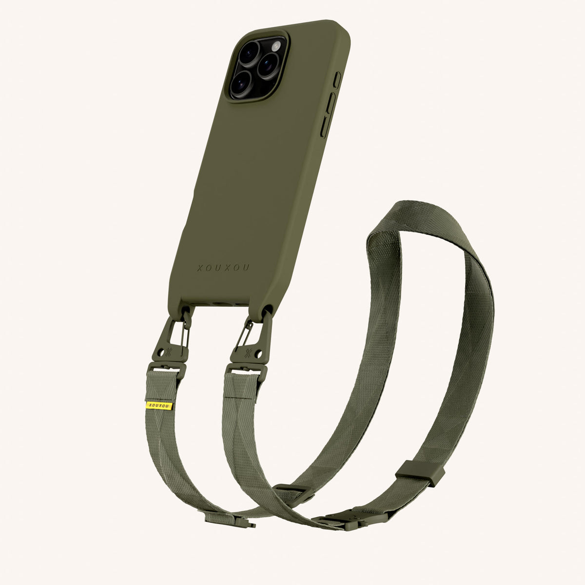 Phone Necklace with Lanyard for iPhone 16 Pro with MagSafe in Moss | XOUXOU #phone model_iphone 16 pro