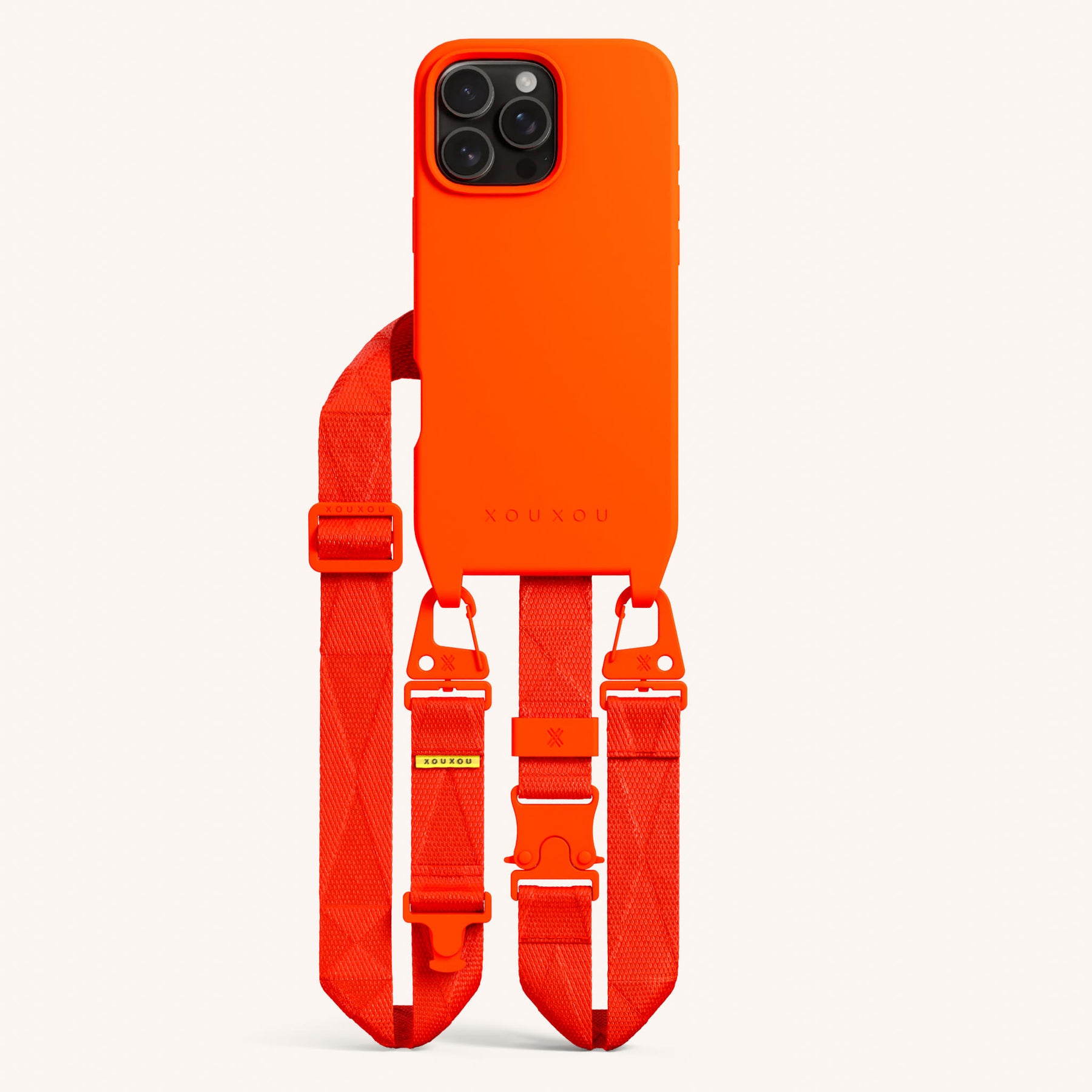 Phone Necklace with Lanyard in Neon Orange