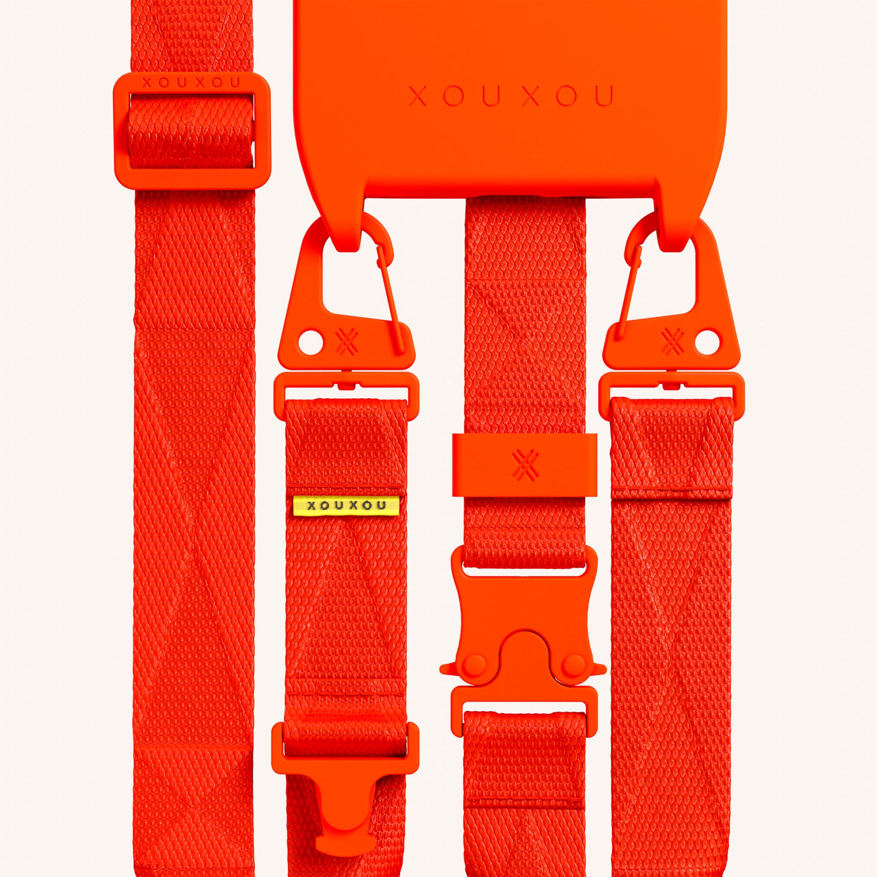 Phone Necklace with Lanyard in Neon Orange