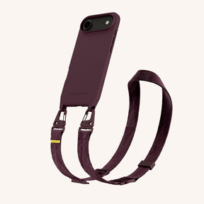 Phone Necklace with Lanyard in Burgundy