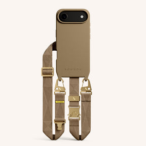 Handykette mit Gurt in Taupe