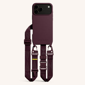 Phone Necklace with Lanyard in Burgundy