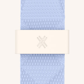 Phone Necklace with Lanyard in Clear + Baby Blue