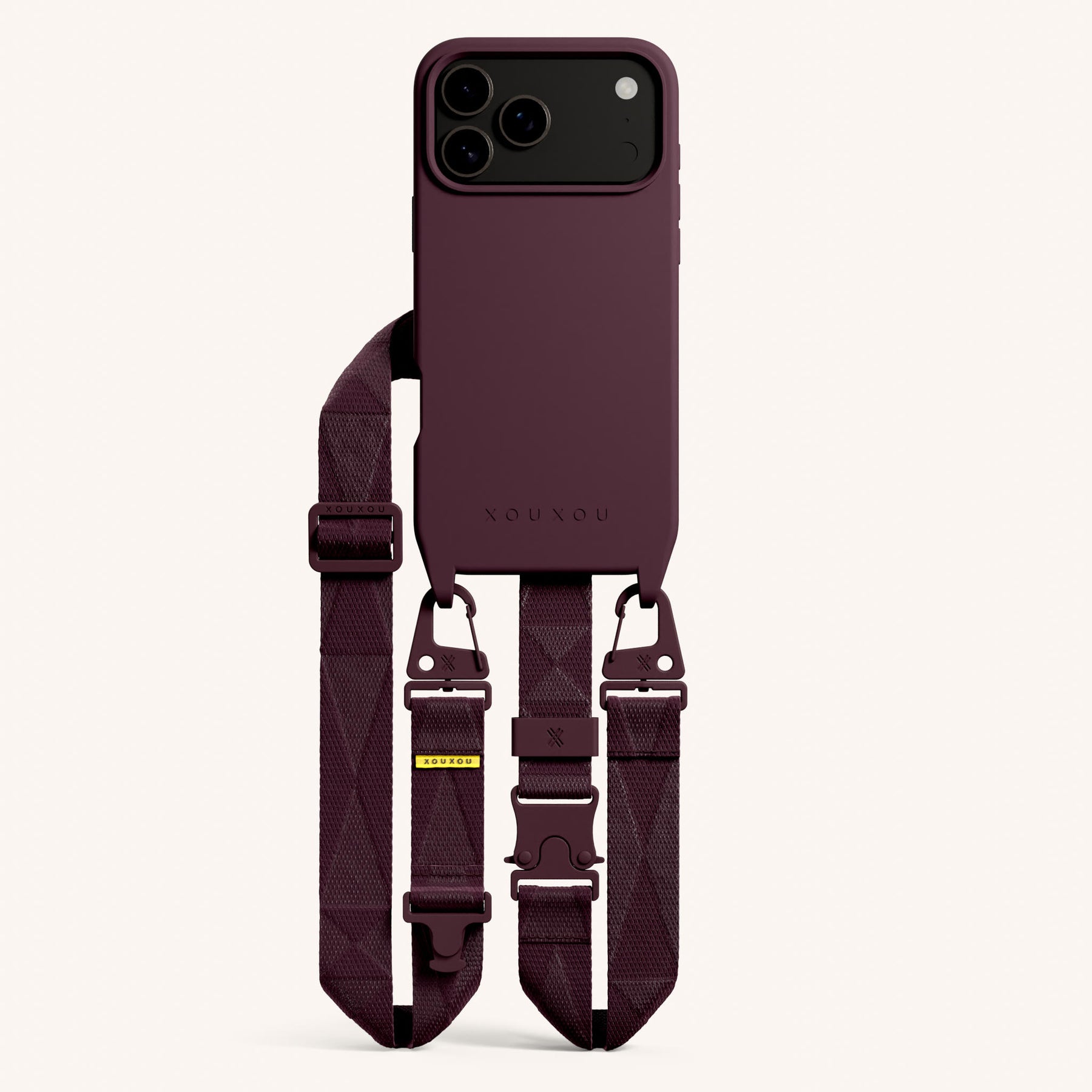 Phone Necklace with Lanyard in Burgundy