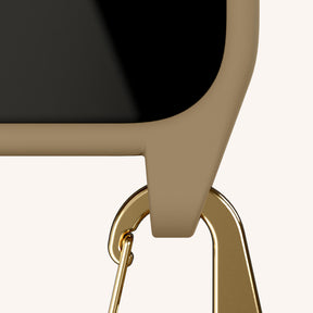 Handykette mit Gurt in Taupe