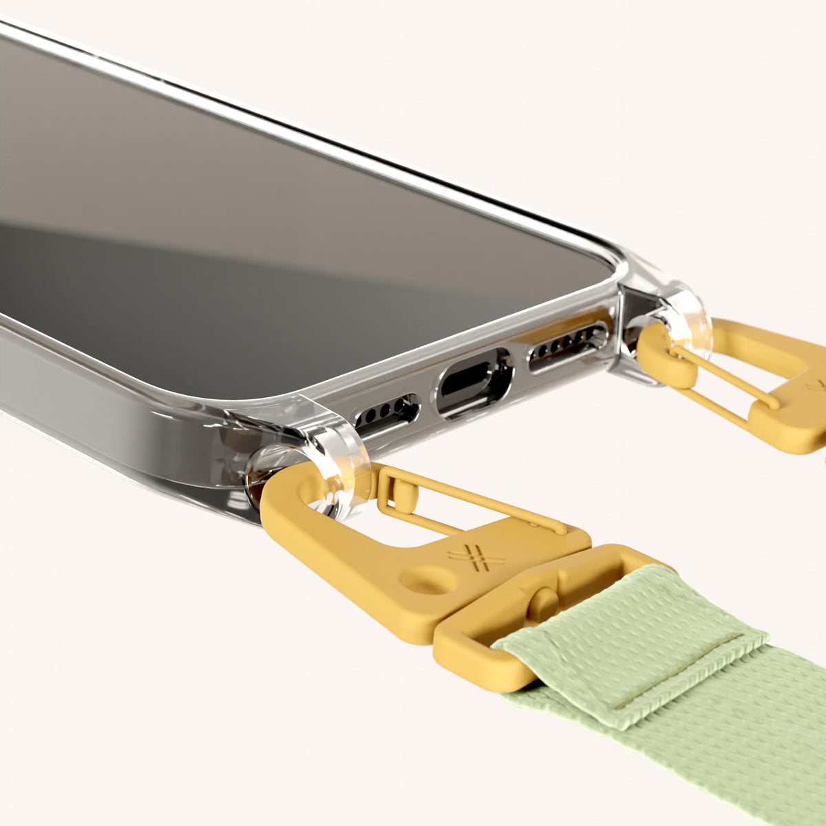 Phone Necklace with Lanyard for iPhone 17 Pro without MagSafe in Clear and Light Total View | XOUXOU #phone model_iphone 17 pro