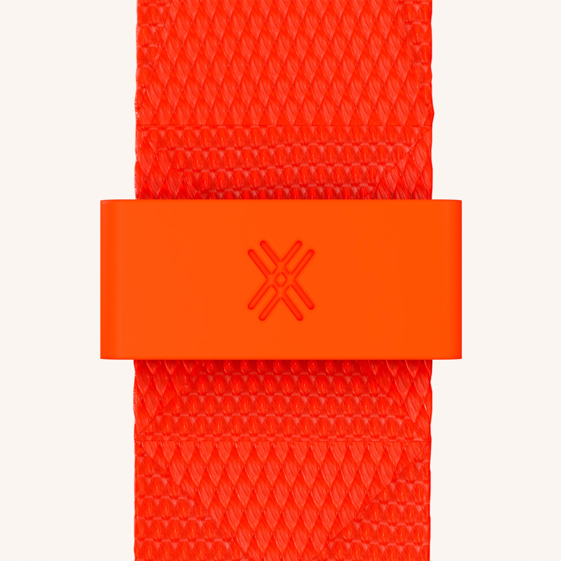 Handykette mit Gurt in Clear + Neon Orange