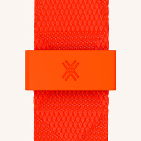 Handykette mit Gurt in Clear + Neon Orange