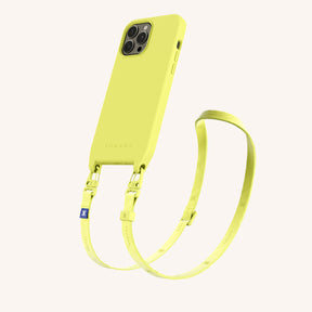 Phone Necklace with Slim Lanyard in Limoncello
