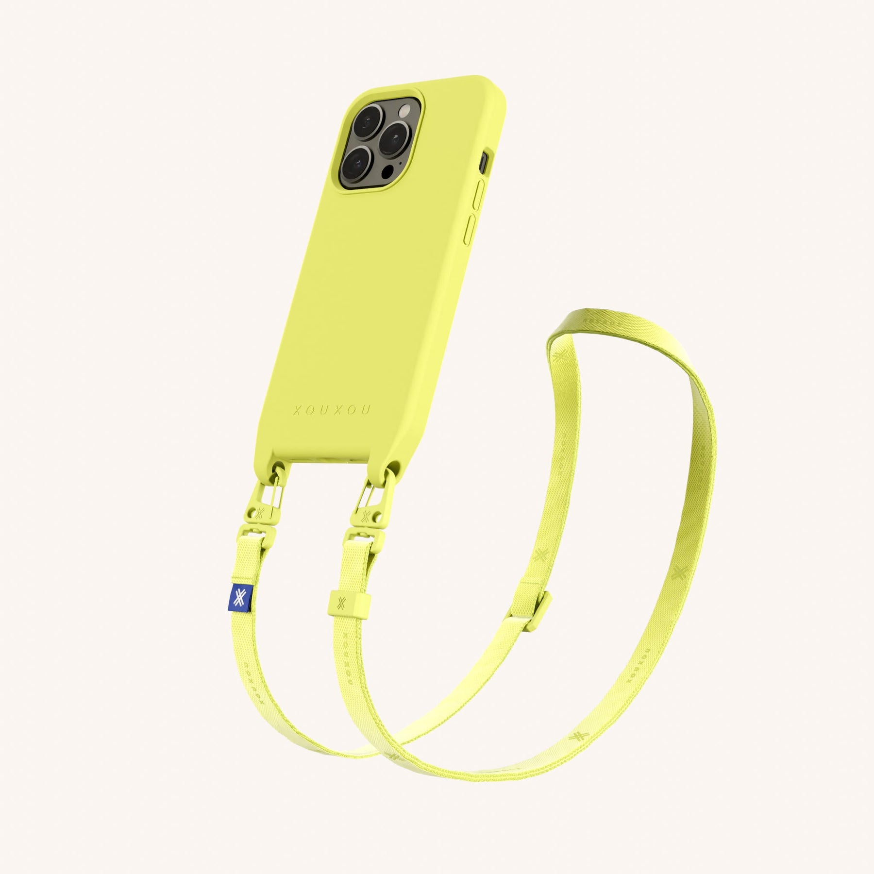 Phone Necklace with Slim Lanyard in Limoncello