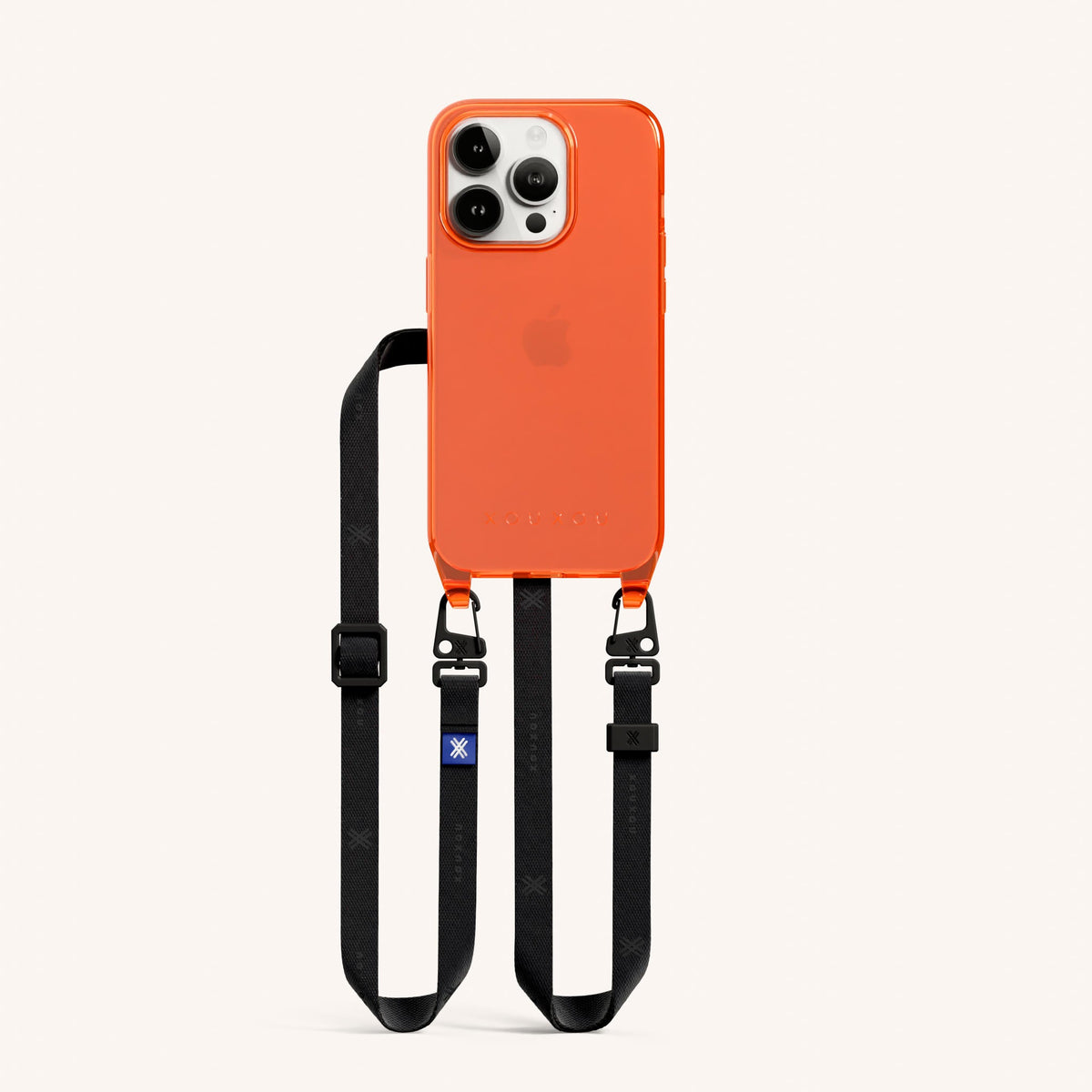 iPhone Silikon Handykette Orange  Silikon Handy-Kordel Umhänge Case