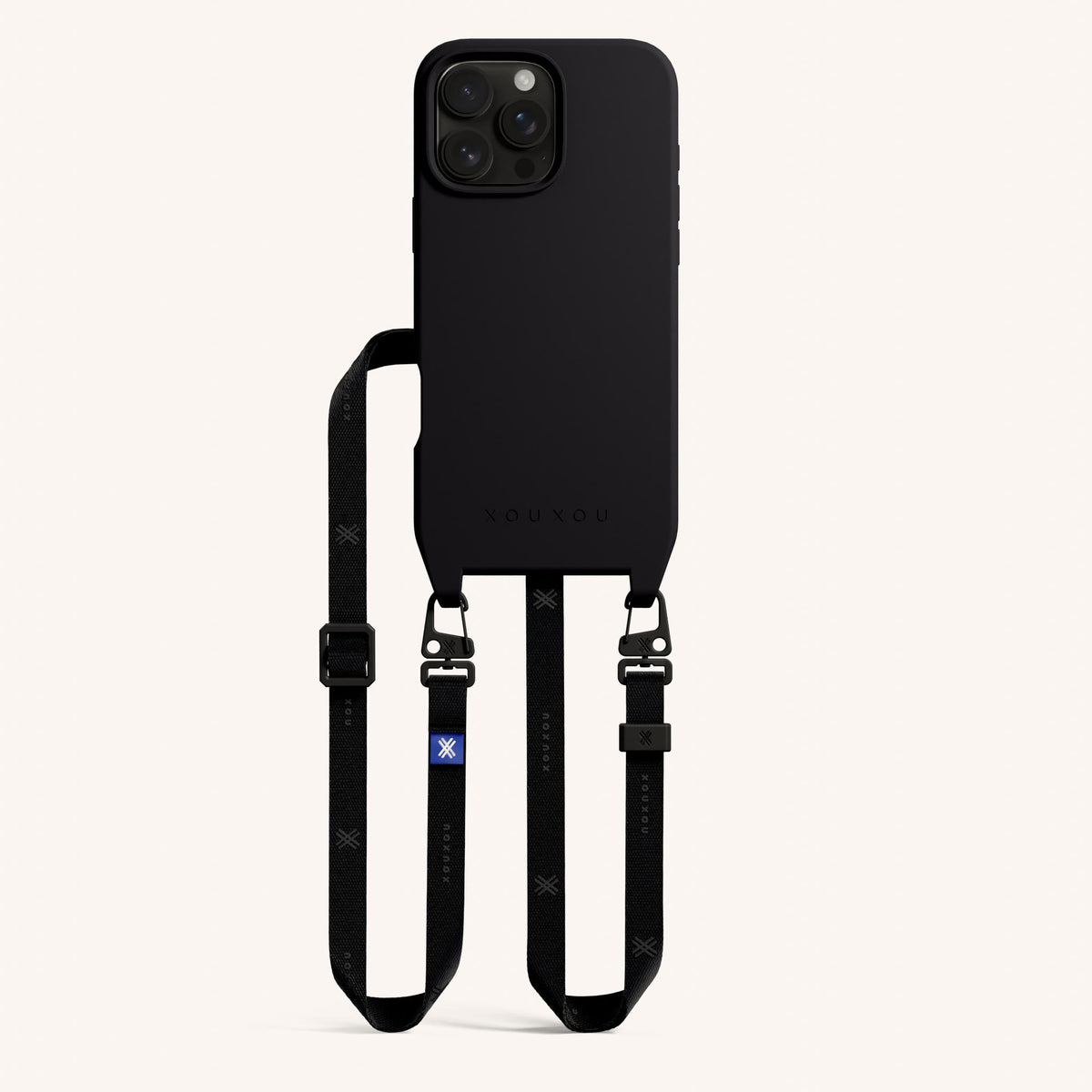 Phone Necklace with Slim Lanyard for iPhone 16 Pro with MagSafe in Black | XOUXOU #phone model_iphone 16 pro