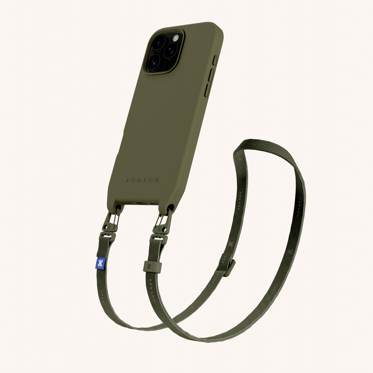 Phone Necklace with Slim Lanyard for iPhone 16 Pro with MagSafe in Moss | XOUXOU #phone model_iphone 16 pro