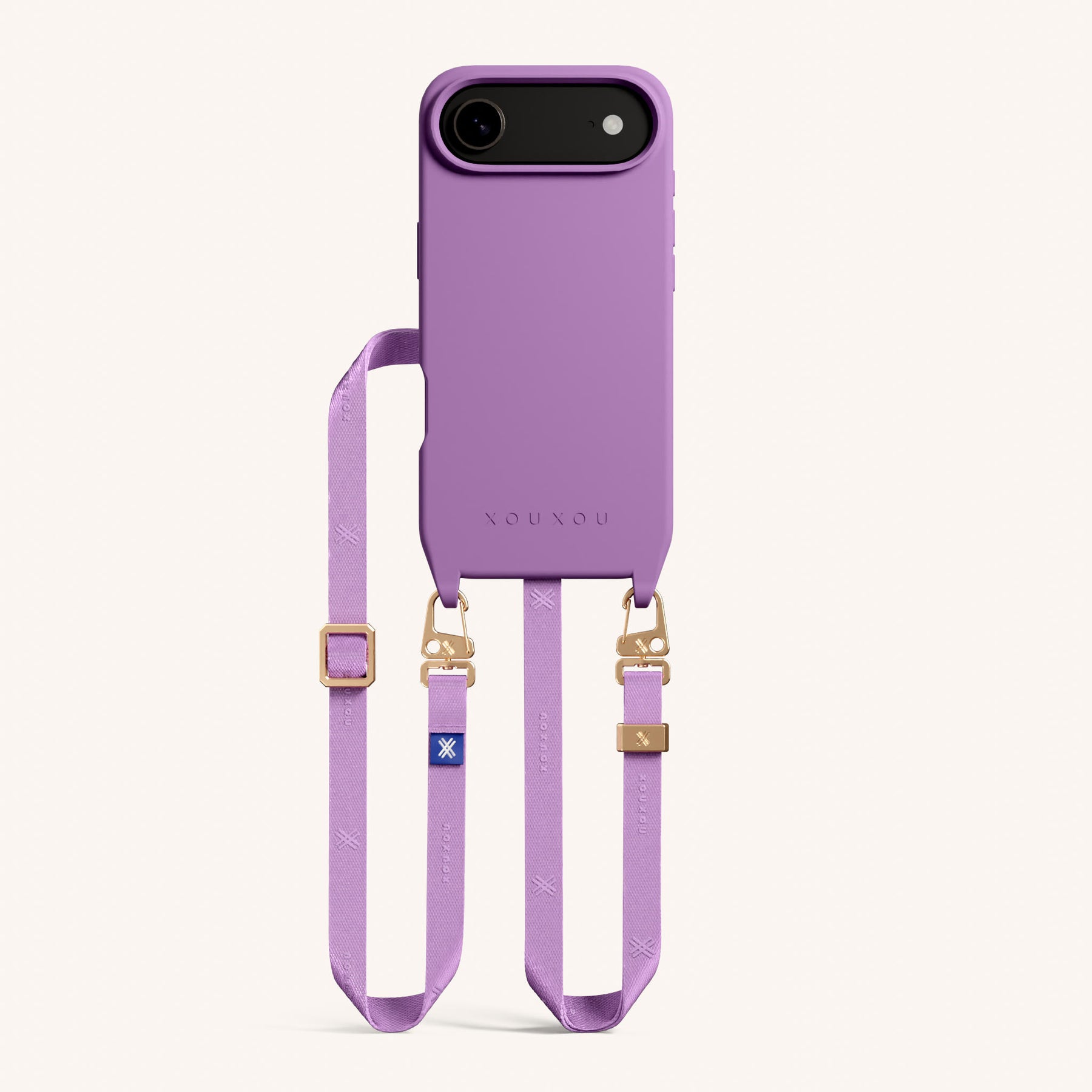 Phone Necklace with Slim Lanyard in Lavender