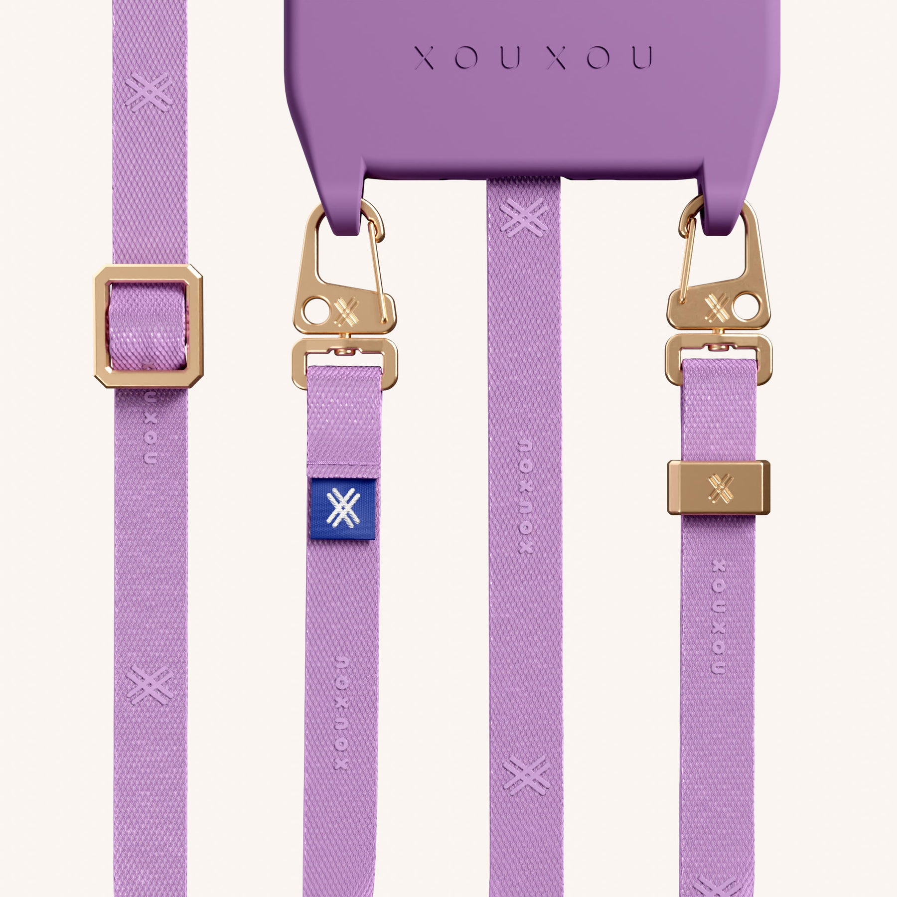 Phone Necklace with Slim Lanyard in Lavender