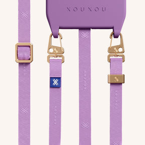 Phone Necklace with Slim Lanyard in Lavender