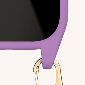 Phone Necklace with Slim Lanyard in Lavender
