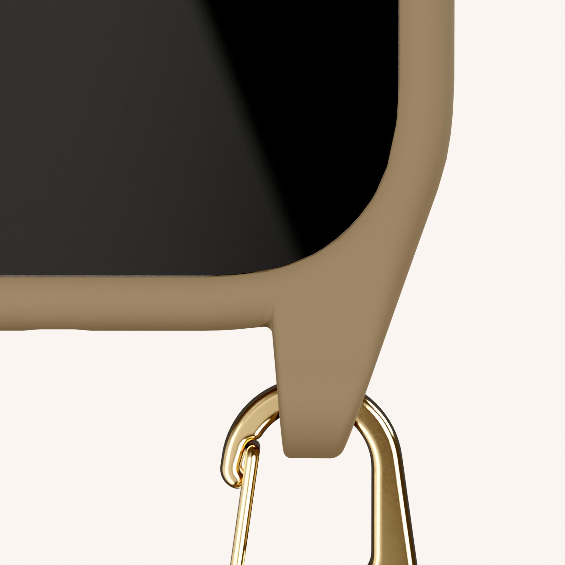 Phone Necklace with Slim Lanyard in Taupe