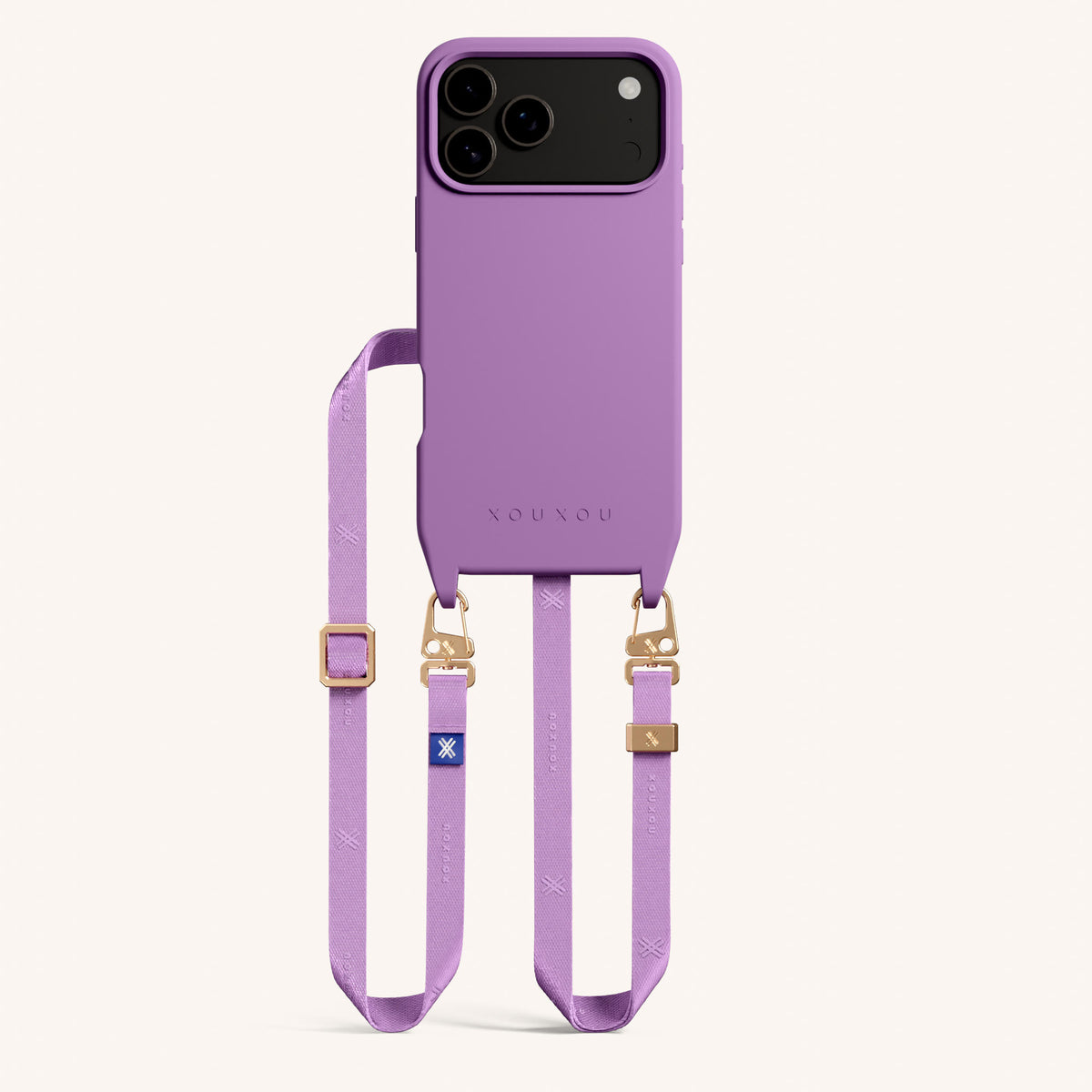 Phone Necklace with Slim Lanyard for iPhone 17 Pro Max with MagSafe in Lavender Total View | XOUXOU #phone model_iphone 17 pro max