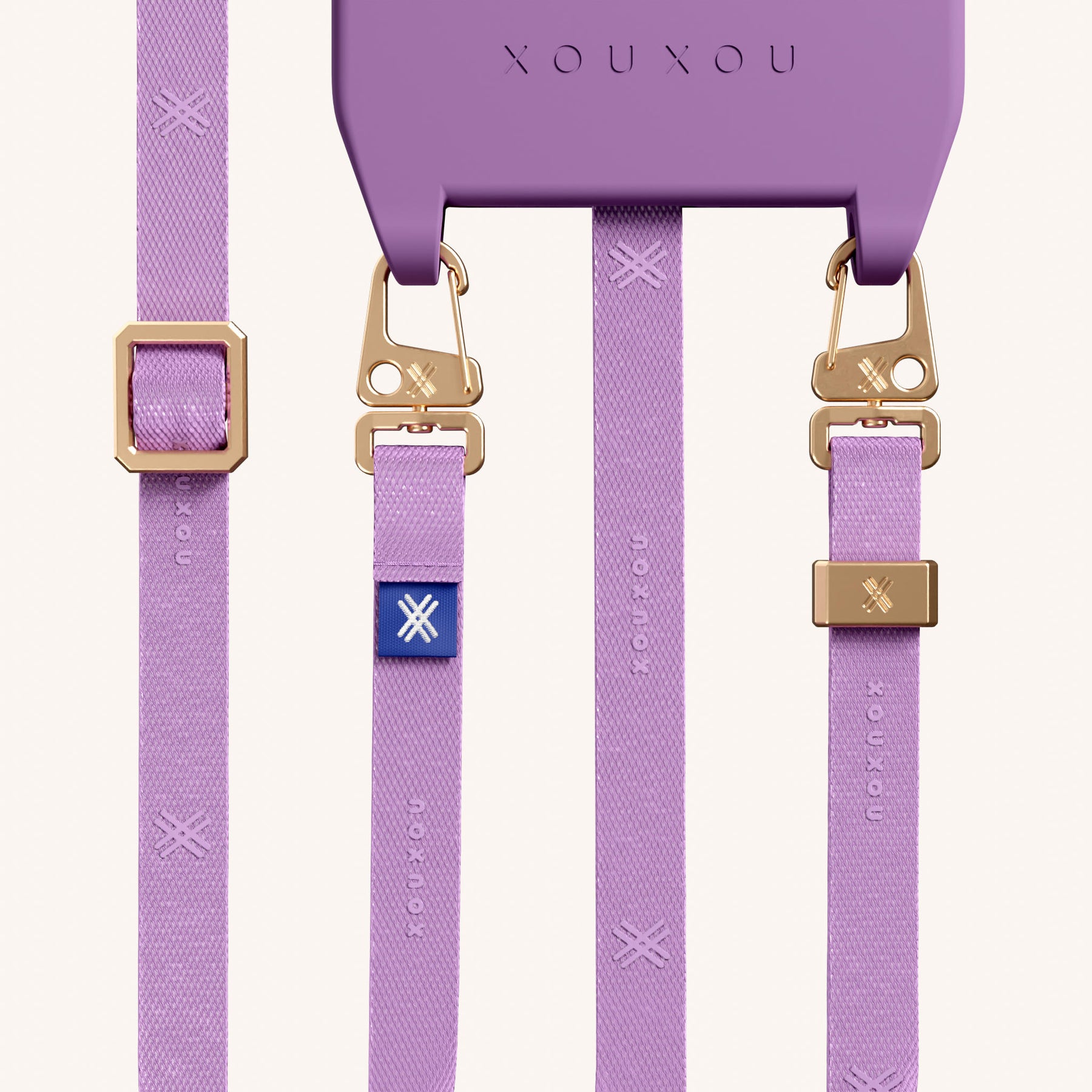 Phone Necklace with Slim Lanyard in Lavender