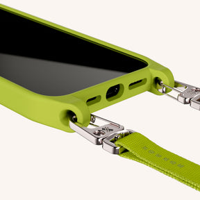 Phone Necklace with Slim Lanyard in Olive