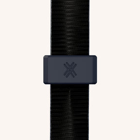Phone Necklace with Slim Lanyard in Clear + Midnight