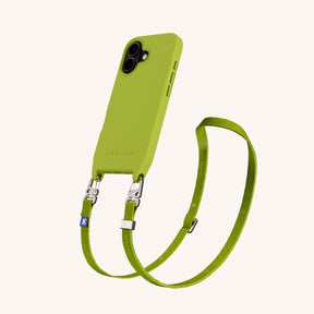 Phone Necklace with Slim Lanyard in Olive