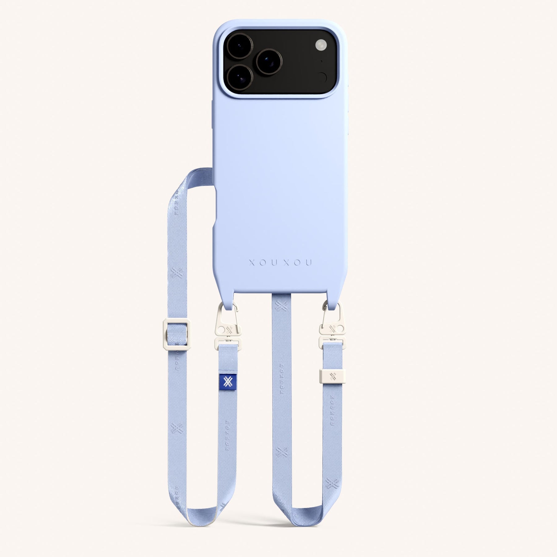 Cordon de téléphone avec fine lanière en Baby Blue