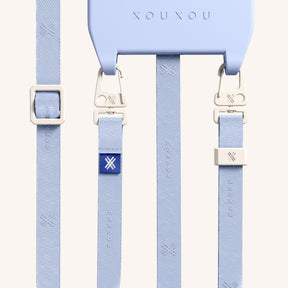 Cordon de téléphone avec fine lanière en Baby Blue