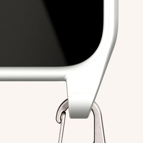 Cordon de téléphone avec fine lanière en Baby Blue + rose néon