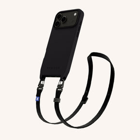 Cordon de téléphone avec fine lanière en Black