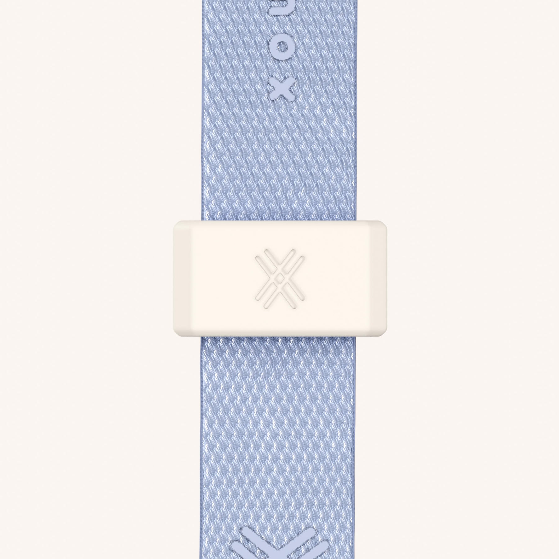 Cordon de téléphone avec fine lanière en transparent + Baby Blue