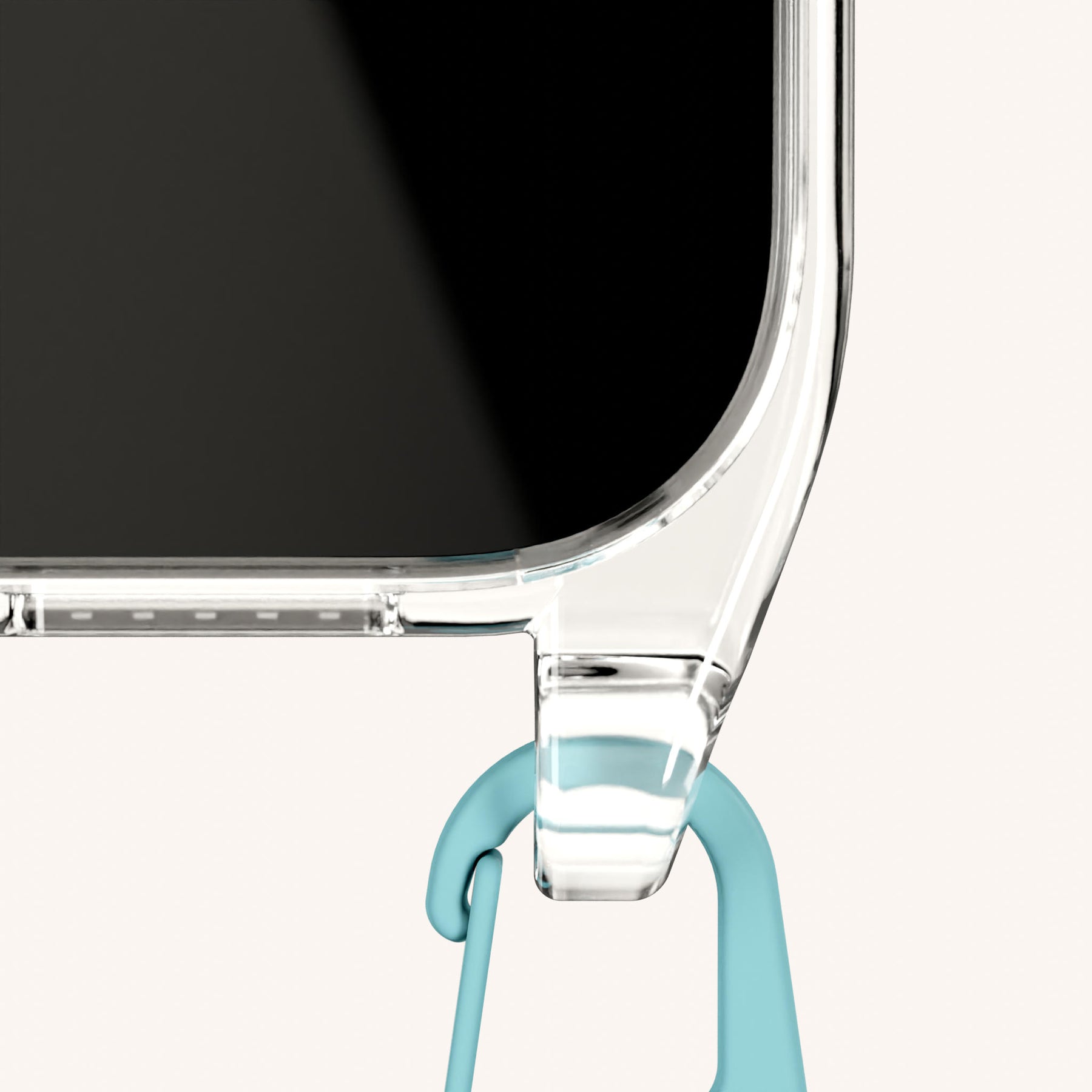 Handykette mit Schmalem Gurt in Transparent + Pool