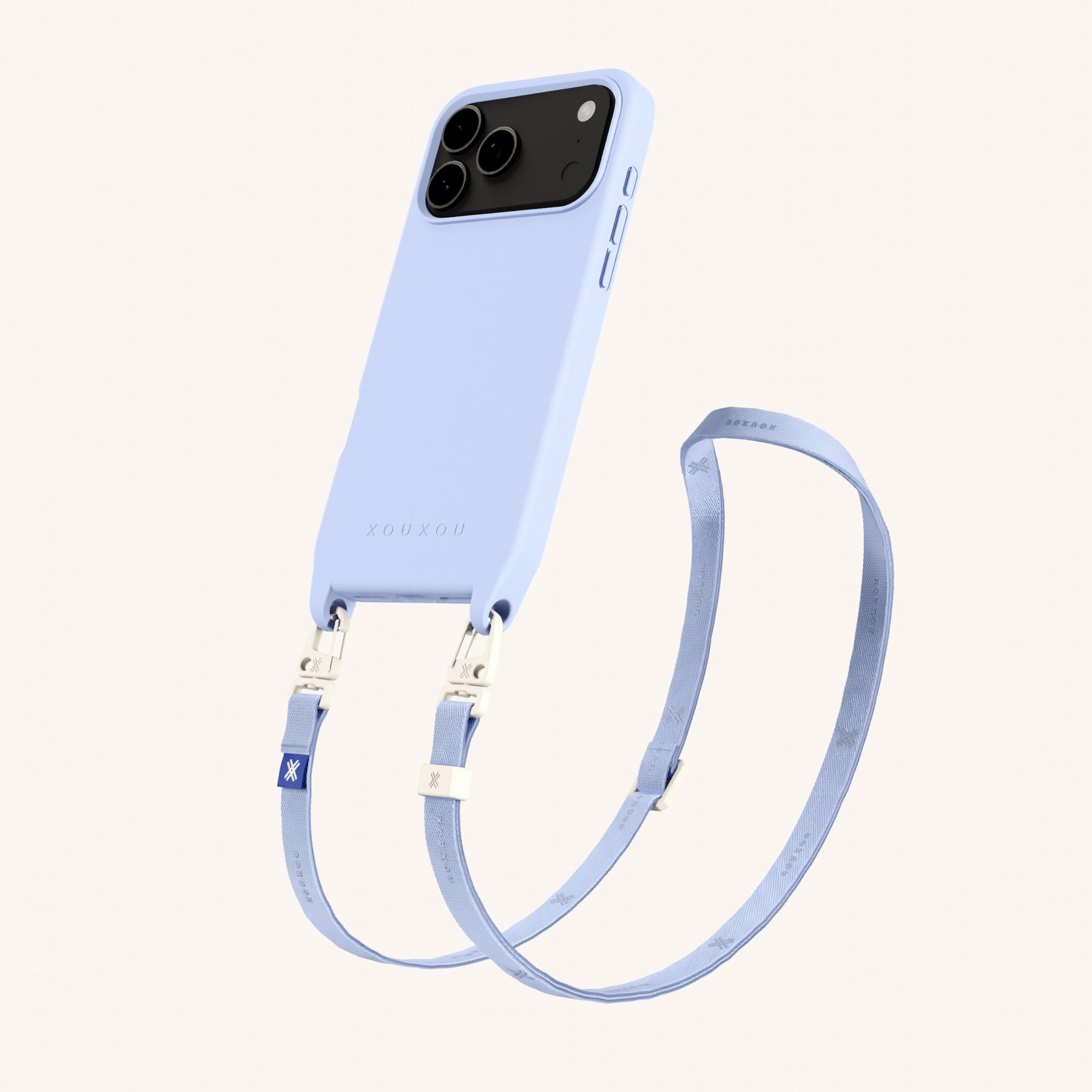 Cordon de téléphone avec fine lanière en Baby Blue