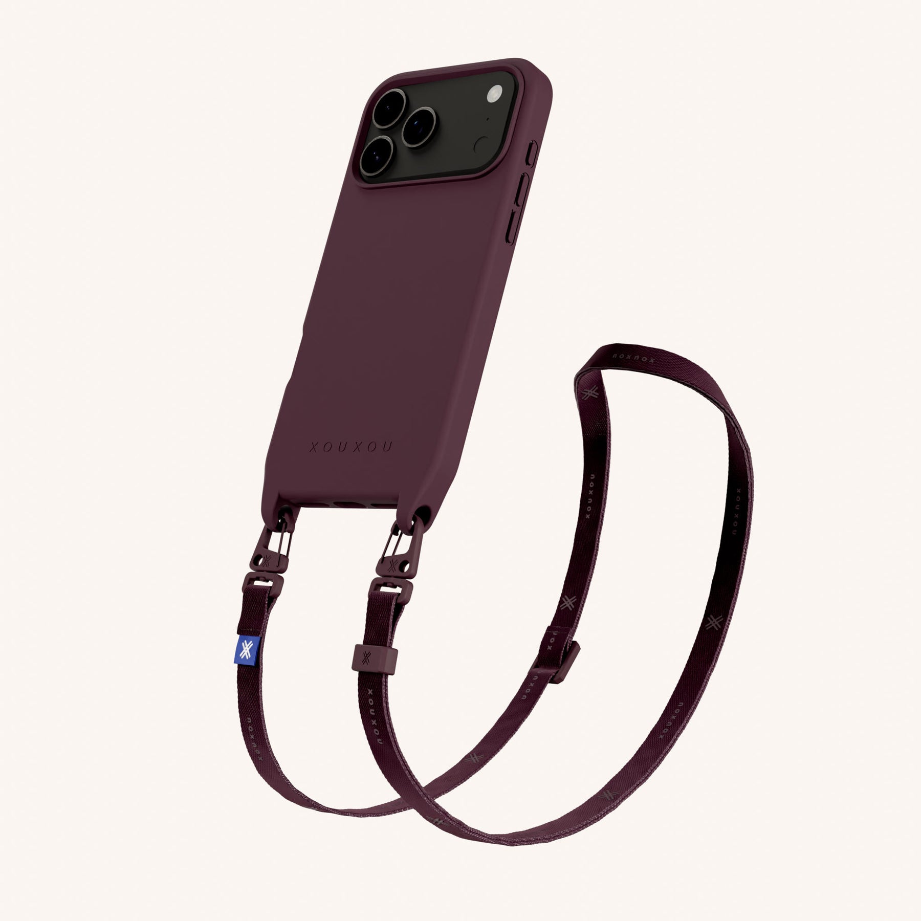 Cordon de téléphone avec fine lanière en Burgundy