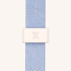 Cordon de téléphone avec fine lanière en transparent + Baby Blue