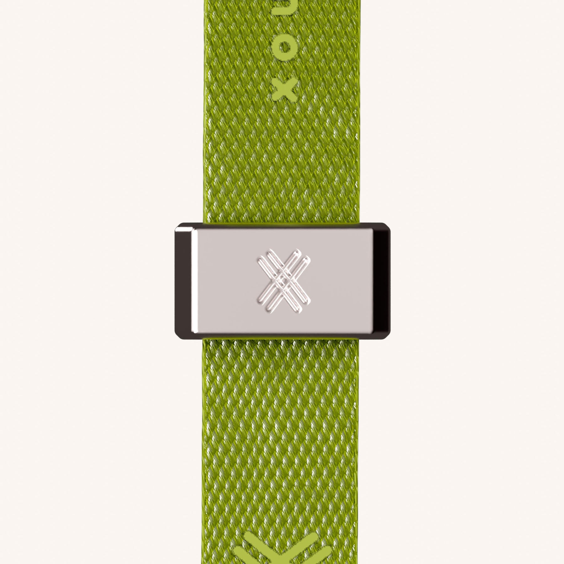 Handykette mit Schmalem Gurt in Sunny Lime Clear + Olive